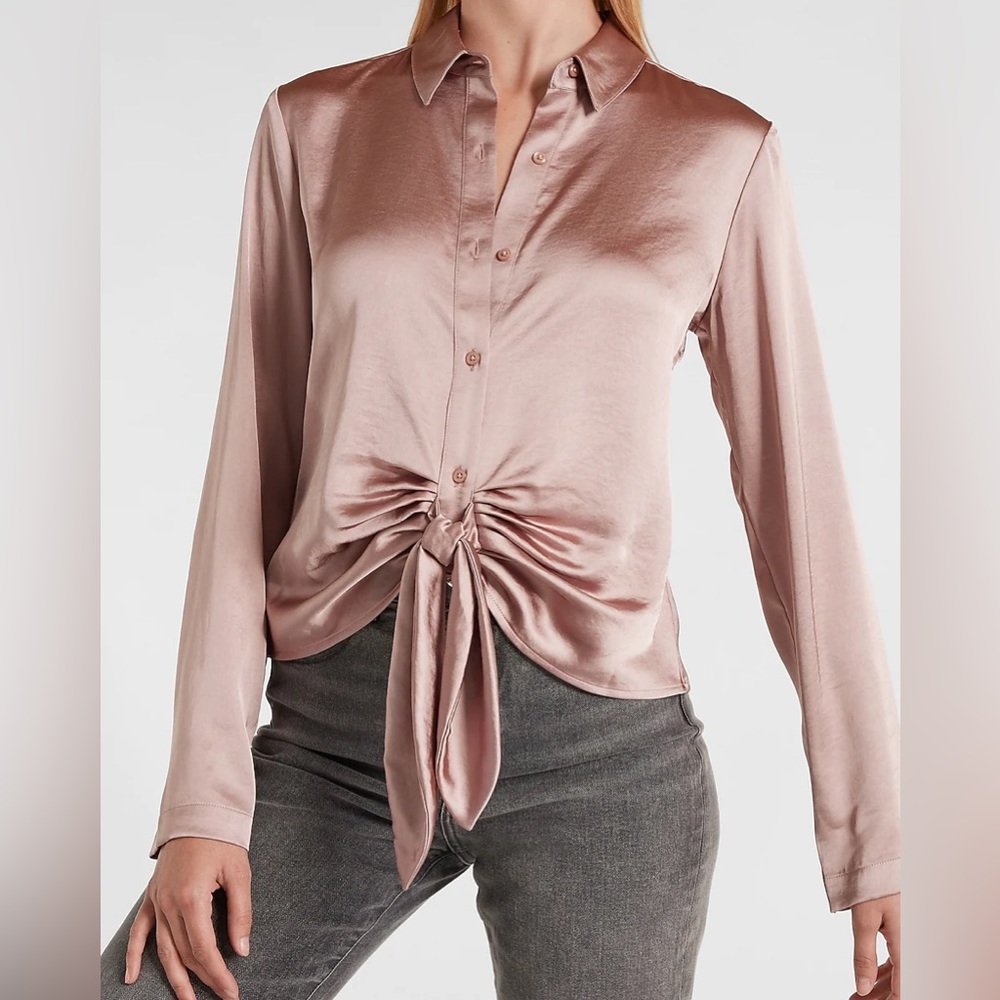 Express Satin Tie Portofino Shirt